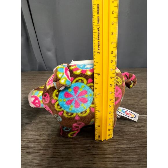 Mary Meyer Pizazz Print Piggy Plush Bank - Picture 6 of 6